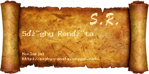 Sághy Renáta névjegykártya
