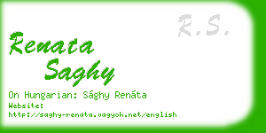 renata saghy business card